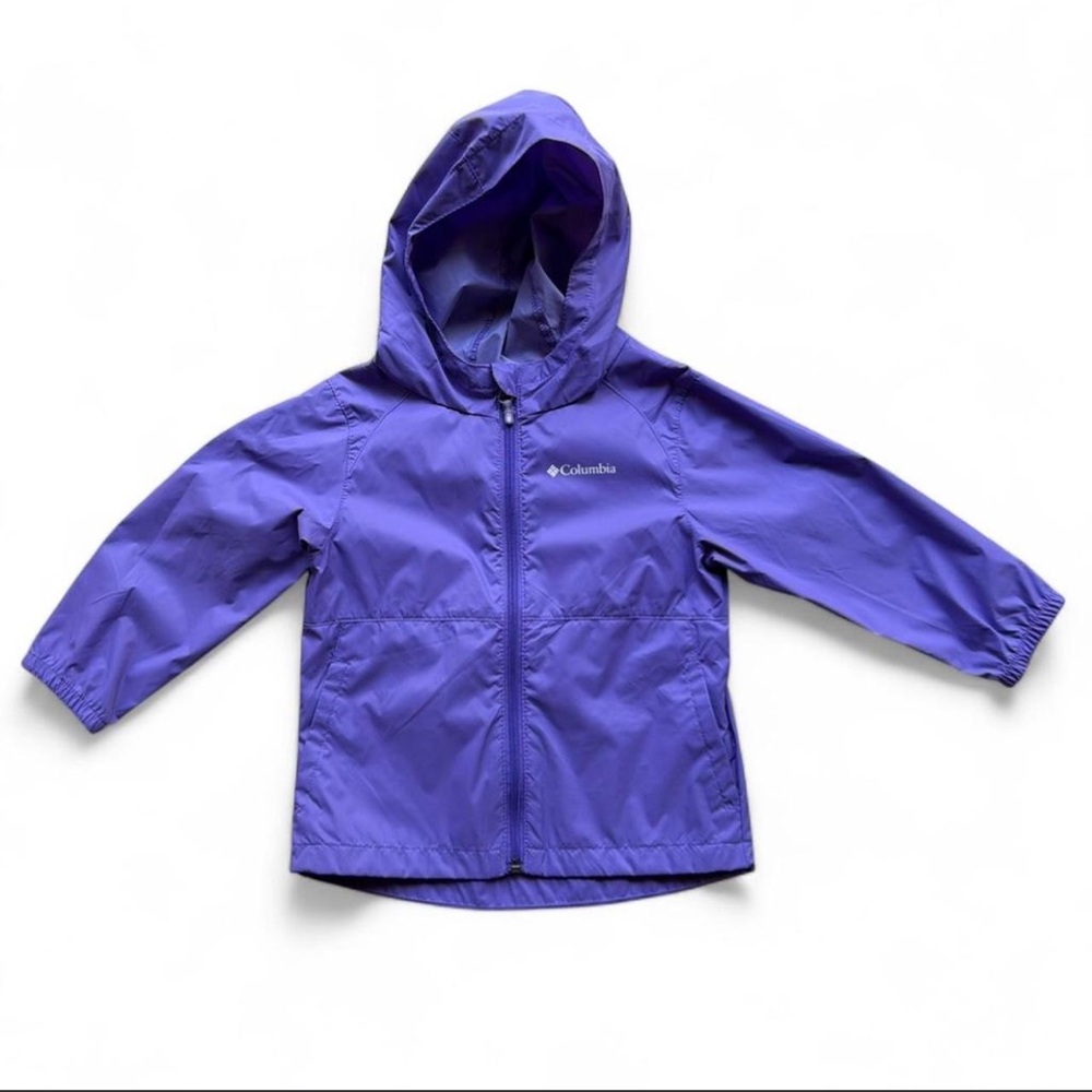 Kids Columbia Purple Windbreaker with Hood - Picture 2 of 8